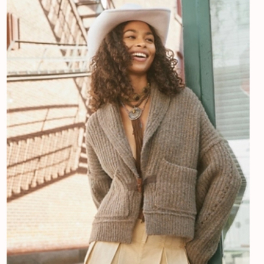 NWT Care Free People Jackson Cardi Pinecone Sweater size X-Small